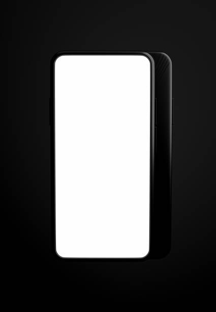 istock 3d render of smartphone on black background for your mockup design 1325330555