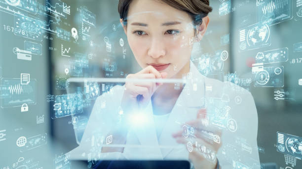 istock Science technology concept. Medical examination. Pharmaceutical manufacture. 1325334297