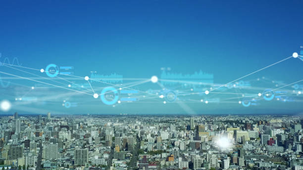 istock Smart city and communication network concept. 5G. IoT (Internet of Things). Telecommunication. 1325334347