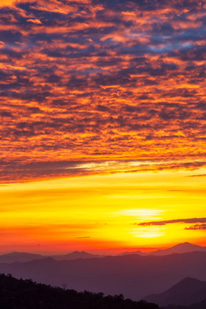 istock Landscape of mountain and dramatic twilight sky and beautiful cloud sunset background. 1325336150