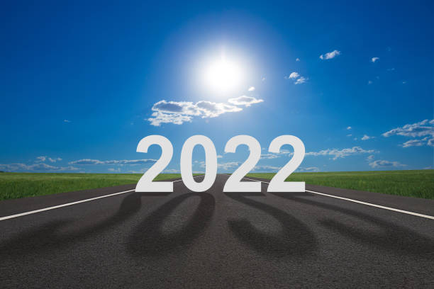 New year 2022 ahead stock photo