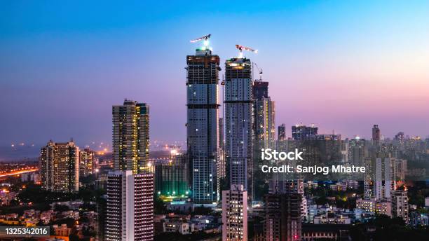 Mumbai Skyline Wadala Sewri Lalbaug Stock Photo - Download Image Now - India, Mumbai, City