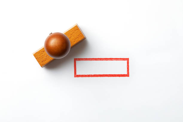 istock Wooden blank stamp on white background 1325346473