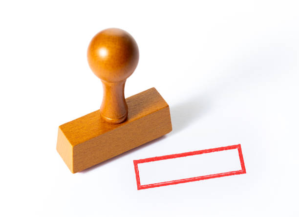istock Wooden blank stamp on white background 1325346475