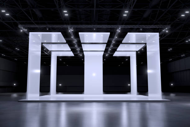 istock Exhibition stand for mockup and Corporate identity,Display.Empty booth Design.Retail booth design elements in Exhibition hall.booth Design trade show.Blank Booth system of Graphic Resources.3d render. 1325349488