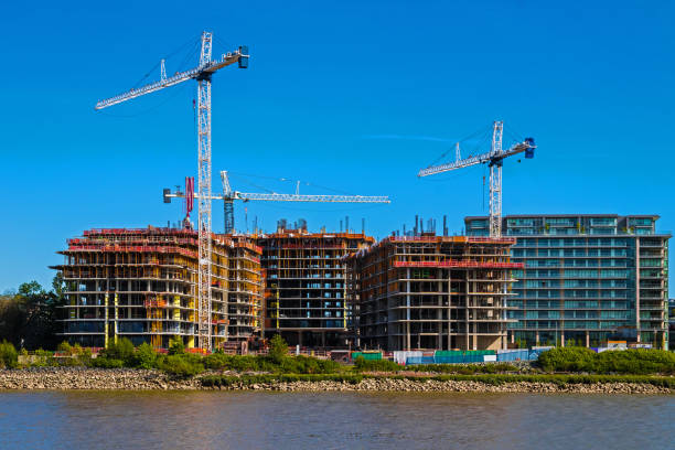 istock Construction site at riverbank in Richmond City 1325349538
