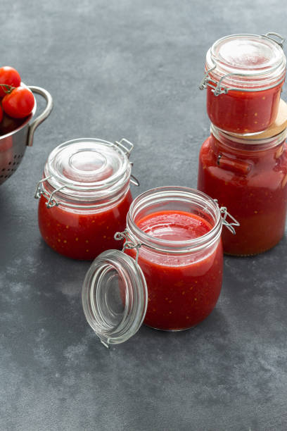 istock Tomato sauce glass jars 1325355448