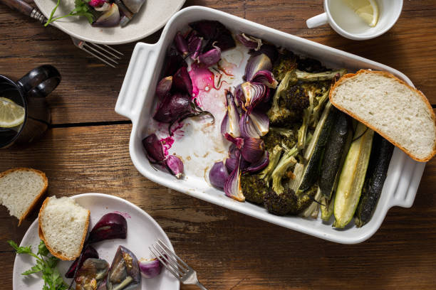 istock Vegetarian dinner with baked vegetables 1325355562