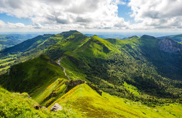 istock Volcanic mountains from the Puy Mary 1325358877