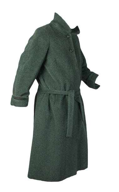 istock Female woolen coat with a hood isolated on a white background. 1325360190