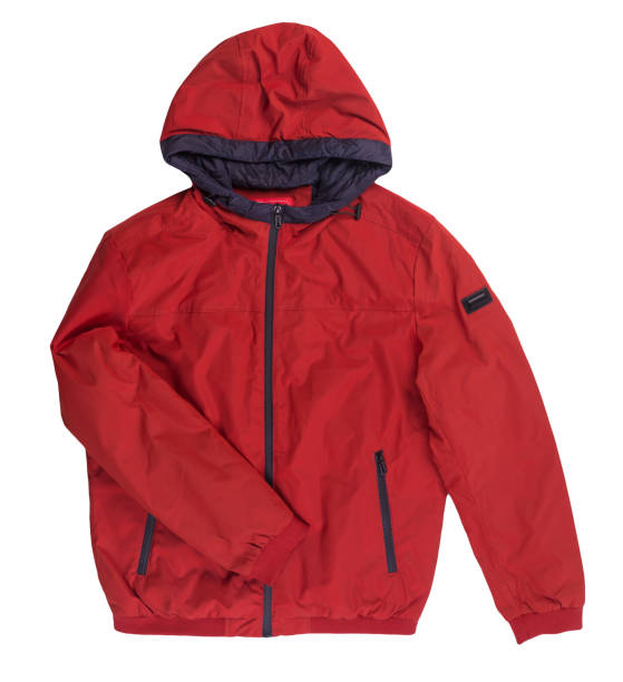 istock Men's jacket in a hood isolated on a white background. Windbreaker jacket 1325360396