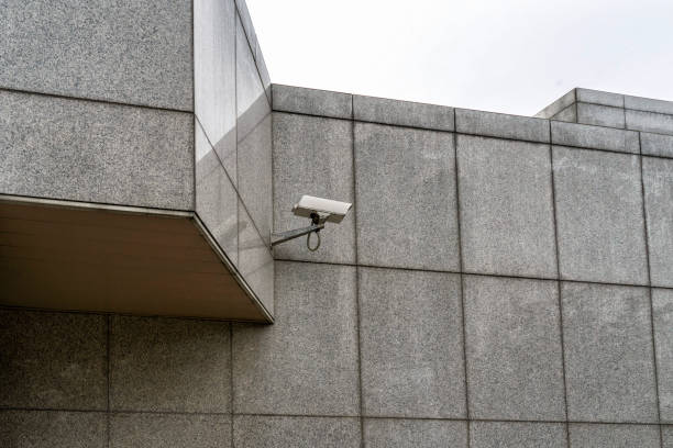 istock surveillance camera on the facade of the building 1325360475