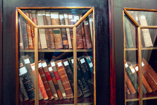 istock Antique books in the cupboard 1325362616