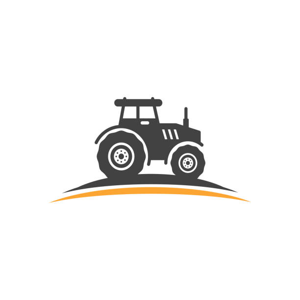 トラクターアイコンデザインテンプレートベクトル分離 - tractor agricultural machinery agriculture commercial land vehicle点のイラスト素材／クリップアート素材／マンガ素材／アイコン素材