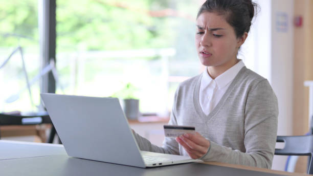 istock Online Payment Failure for Young Indian Woman, Credit Card Problem 1325364571