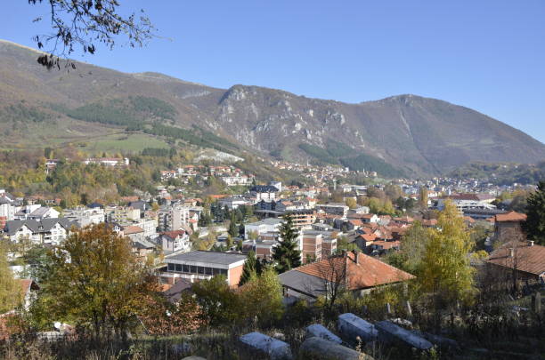 istock waterfall in the center of Jajce 1325367990