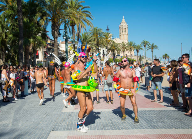 Gay Pride Sitges 2017 - fotografia de stock