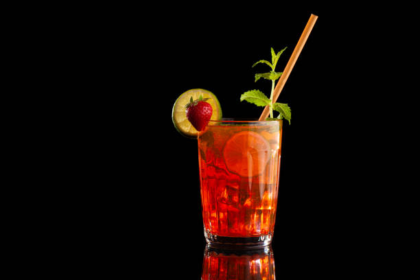 istock Delicious cocktail Strawberry Mojito with lemon 1325369040