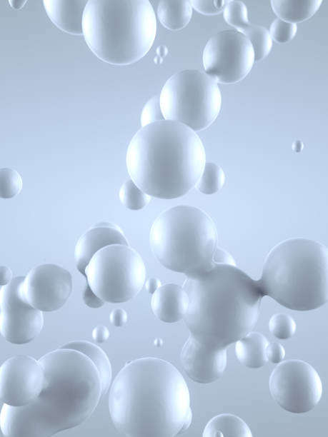 istock Trendy white floating liquid blobs. 3d rendering creative background. Depth of field. Digital illustration 1325372637