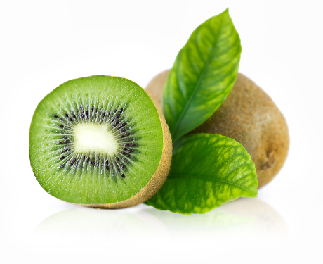 kiwi detail with ananas, mint branch.