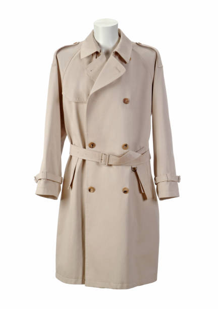 istock classic english trench coats with belt 1325374620
