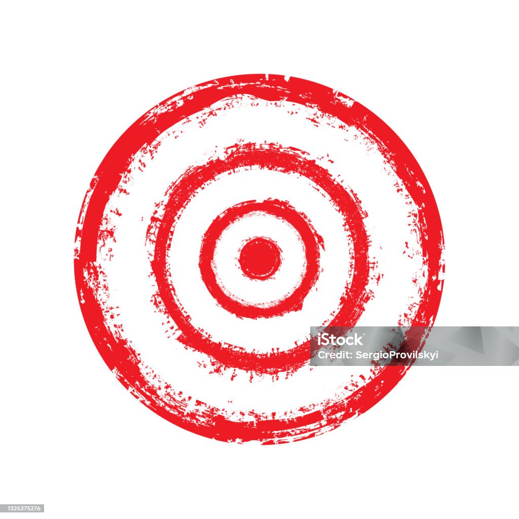 Vector Red Target Painted With Paint Stock Illustration - Download ...
