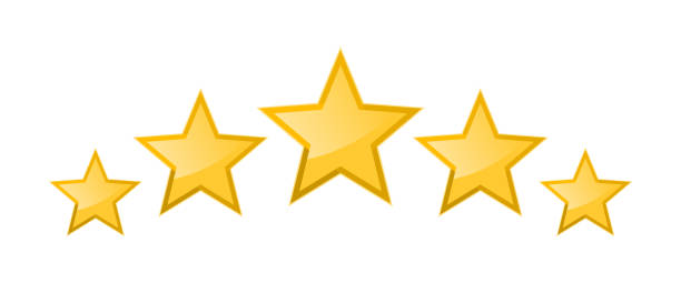Five stars rating vector icon Five stars rating vector icon luxury hotel stock illustrations