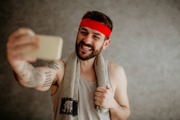istock Real selfie after gym workout 1325382857