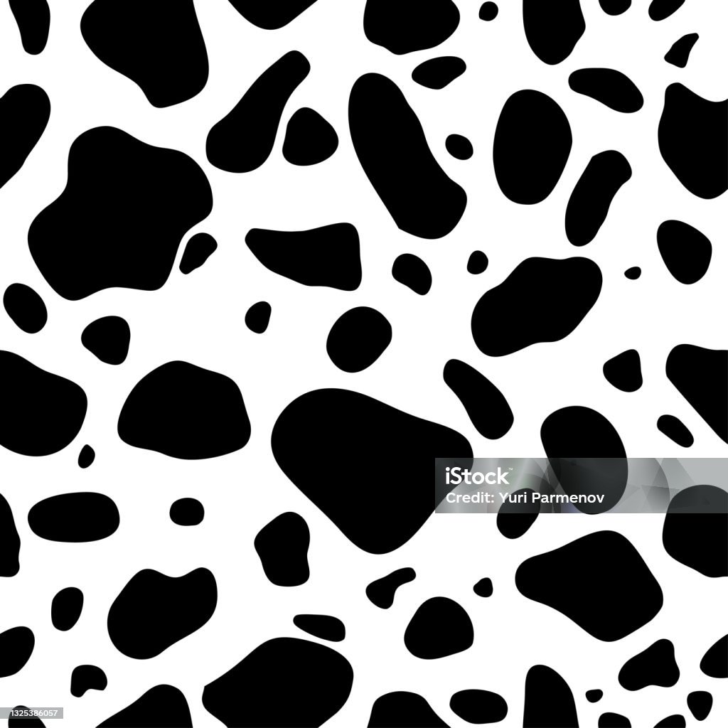 Seamless Black And White Cow Pattern Can Be Used For Wallpaper Pattern  Fills Web Page Background Surface Textures Vector Stock Illustration -  Download Image Now - iStock