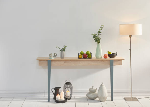 istock modern home interior office in wooden table lampshade 1325388665