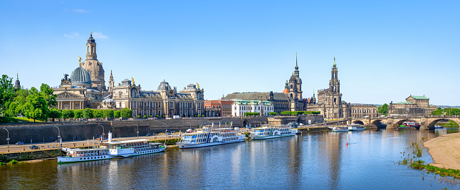 panoramic view at the old town of dresden