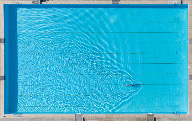 istock Aerial view of swimming pool 1325396055