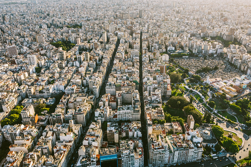 Aerial view of Recoleta, Buenos Aires