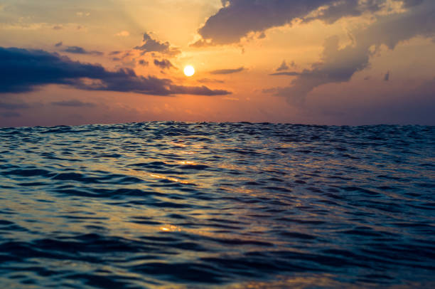 istock Amazing sea sunset, the sun, waves, clouds 1325400081