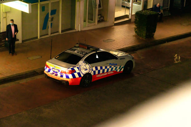 Police arrive at Pymble station in response to the accident. Pymble, NSW, Australia. 25 June 2021