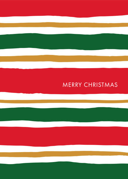 illustrazioni stock, clip art, cartoni animati e icone di tendenza di modello di biglietto di auguri di natale con strisce. - christmas pattern striped backgrounds