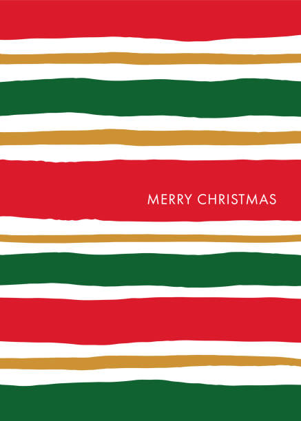ストライプとクリスマスグリーティングカードテンプレート。 - christmas pattern striped backgrounds点のイラスト素材／クリップアート素材／マンガ素材／アイコン素材