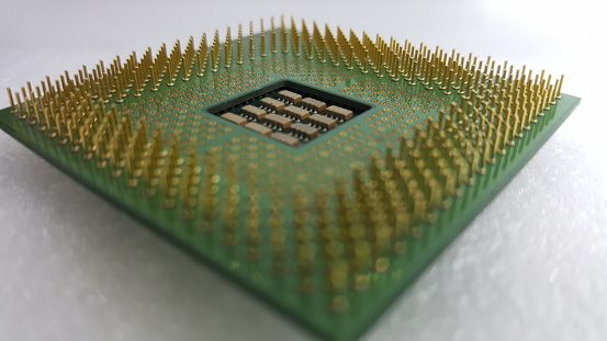 Pentium R Pin Intel 423 Pin Pentium 4 Cpu Closeup For Desktop Computer Stock Photo ...