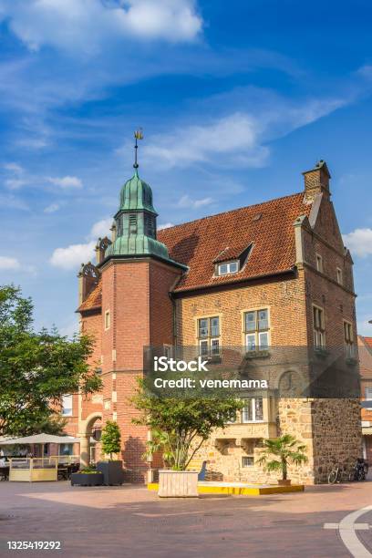 Historic Town Hall Building On The Market Square Of Meppen Stock Photo - Download Image Now