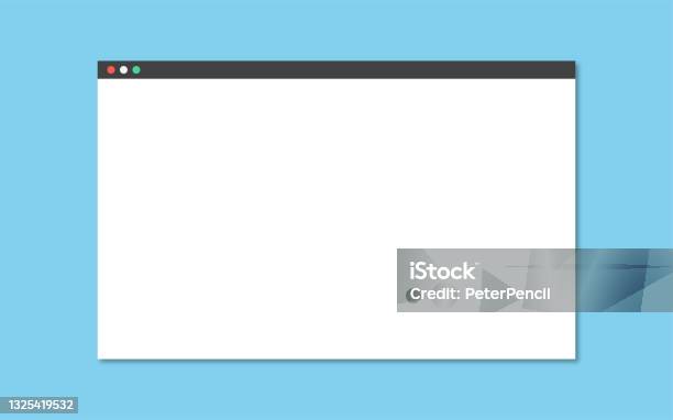 Blank Text Window Blank Window Template Page User Interface Screen With Empty Window ...