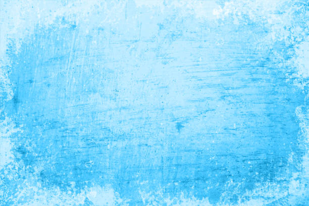 ilustrações de stock, clip art, desenhos animados e ícones de empty blank light sky blue gradient coloured grunge textured blotched and smudged vector backgrounds like an oil painting - light blue background