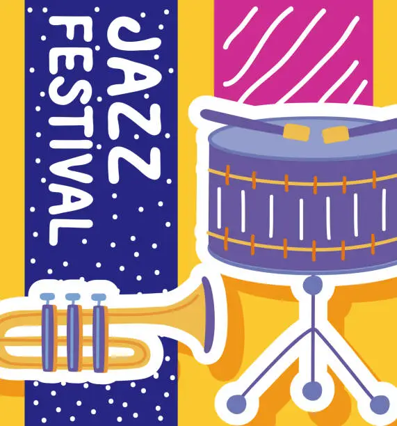 Vector illustration of Jazz festival card