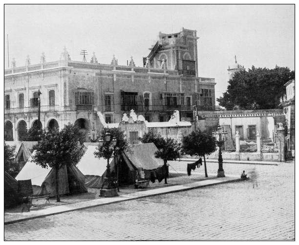 istock Antique black and white photograph: Governor-general palace, Havana, Cuba 1325423697