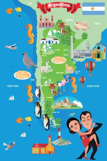 Vector illustration of Argentina Map