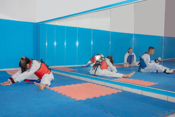 istock taekwondo athlete stretching 1325431426