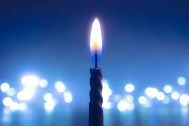 Photo of Candles on a blue background