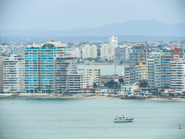 A view of Salinas, Ecuador, from the Morro in the chocolatera,