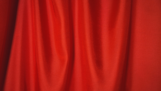 Red satin textile.