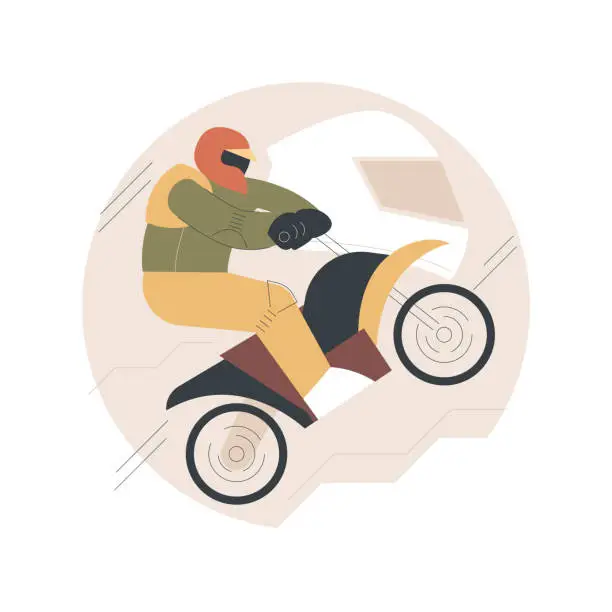 Vector illustration of Motocross abstract concept vector illustration.