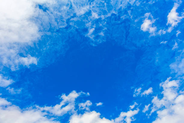 istock Blue sky between amazing clouds and cloud formations in Norway. 1325444529